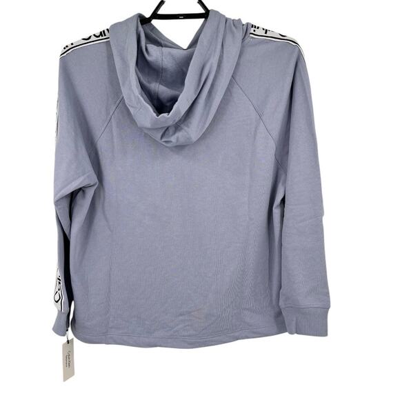 Calvin Klein Performance hooded sweatshirt purple tie activewear size 1X - Picture 3 of 5